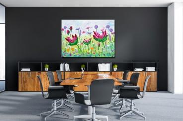 Buy hand-painted XXL pictures - flowers original - abstract no 1380